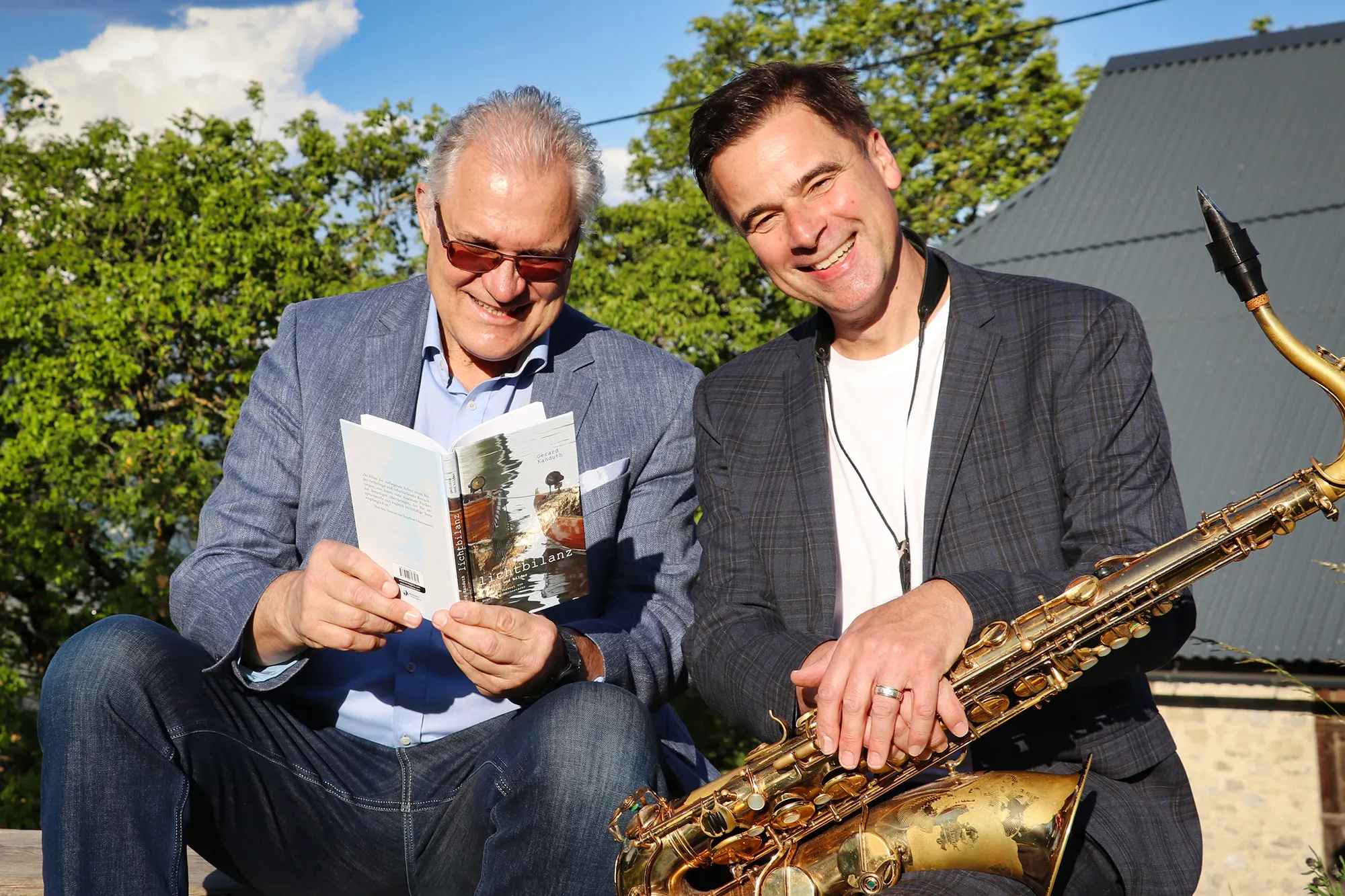 Poet Gerard Kanduth und Musiker Edgar Unterkirchner 